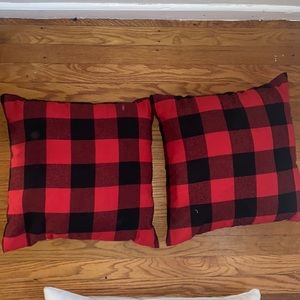 Set of 18x18 Buffalo Plaid Pillow Covers